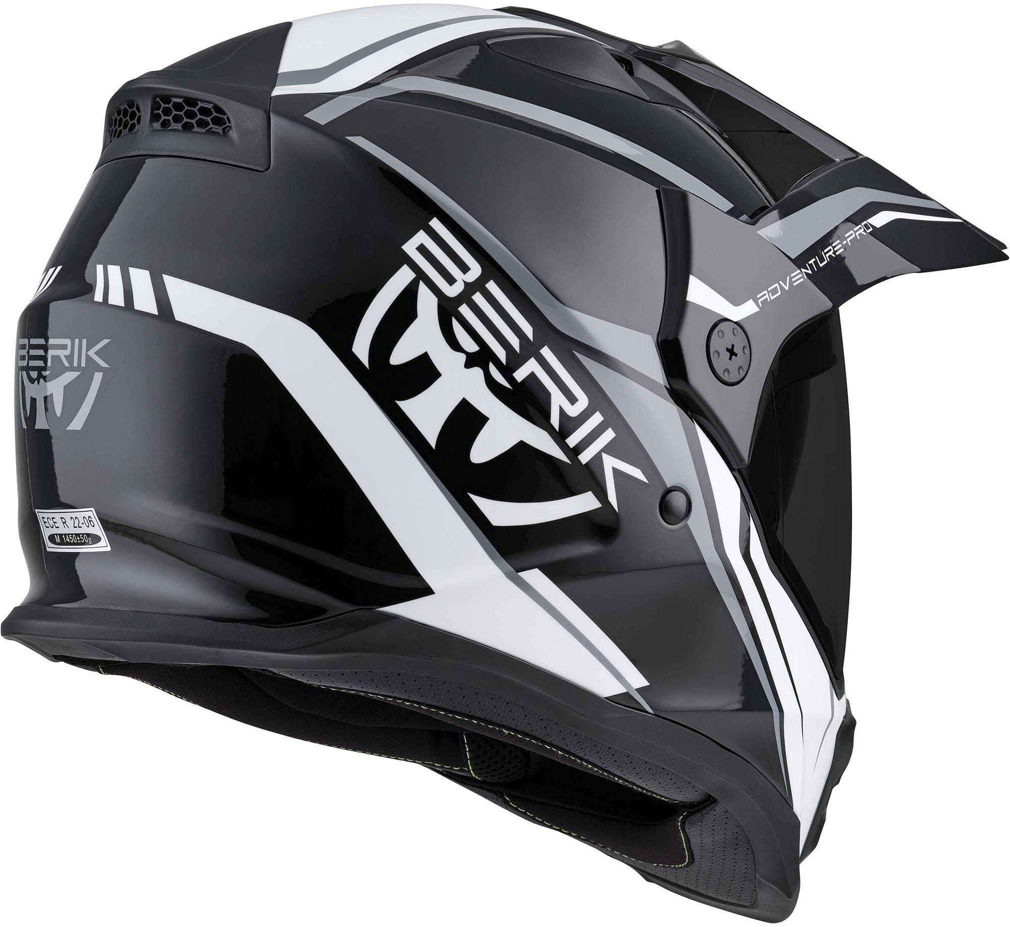Berik Motocrosshelm MX313 Volstom Adventure Pro Enduro Helm, Vorbereitet Für Kommunikationssystem,herausnehmbares Innenfutter – Bild 5 von 5