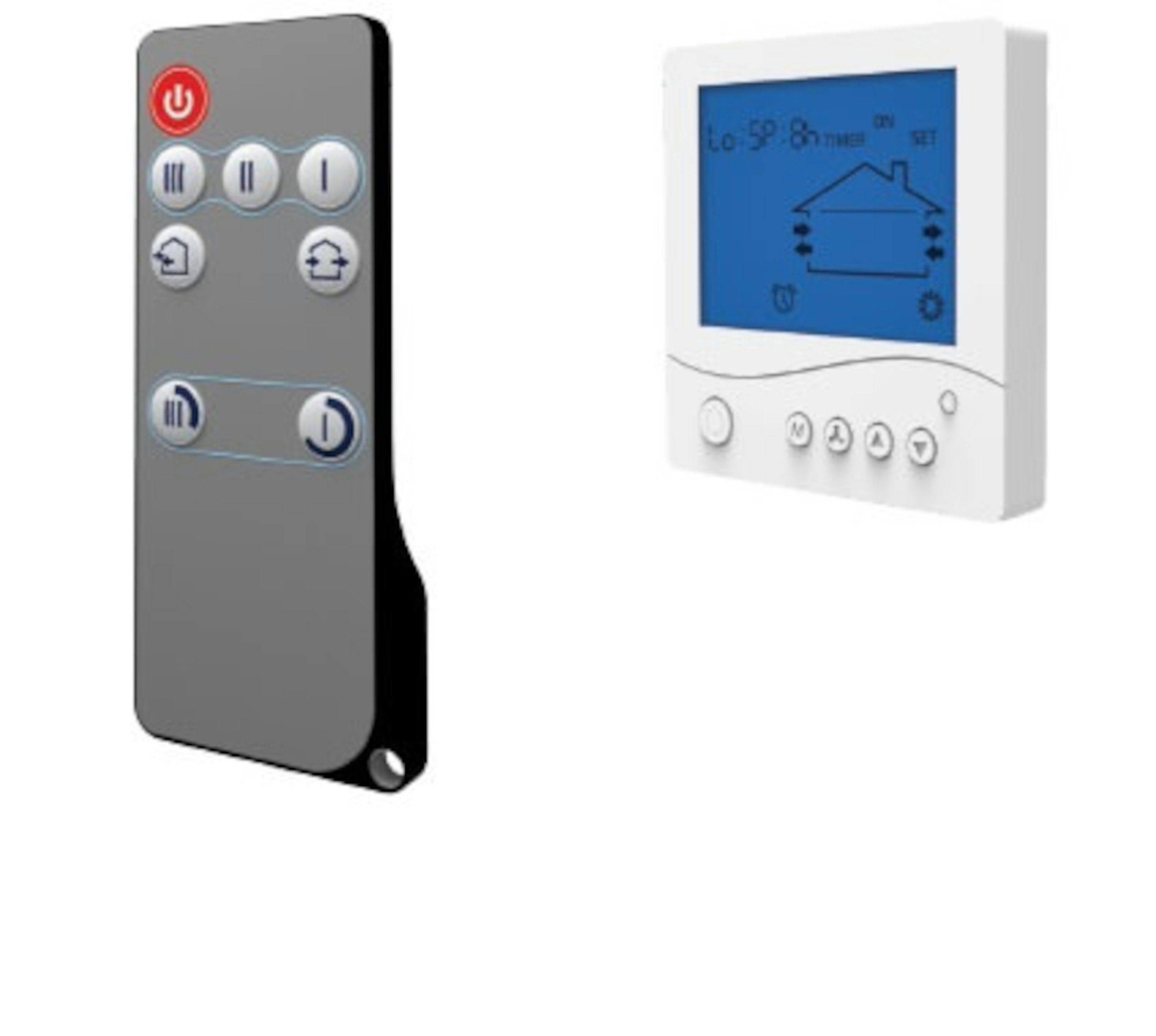 Vents Ventilatorkombigerät Lüftungsanlage TwinFresh Easy mit Fernbedienung, Timer