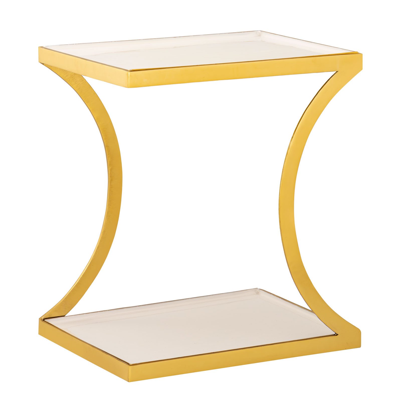 Amagohome Beistelltisch Couchtisch weiß Beistelltisch eckig 40 H 45 cm Lampentisch Sofatisch T