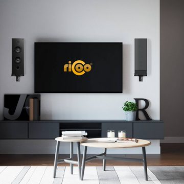 RICOO LH023-B Lautsprecher-Wandhalterung, (2x universal Wandhalter für Lautsprecher Boxen schwenkbar neigbar)