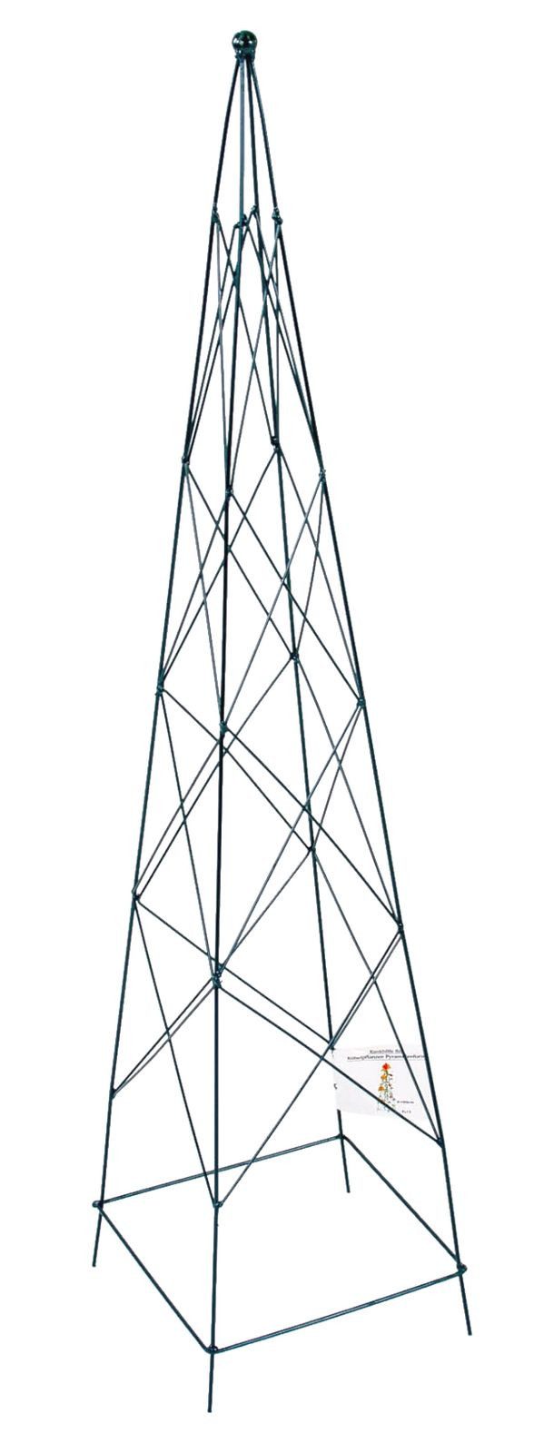 Grüner Jan Spalier Metall Rankhilfe für Kübelpflanzen Pyramide 90cm Spalier Rankgitter