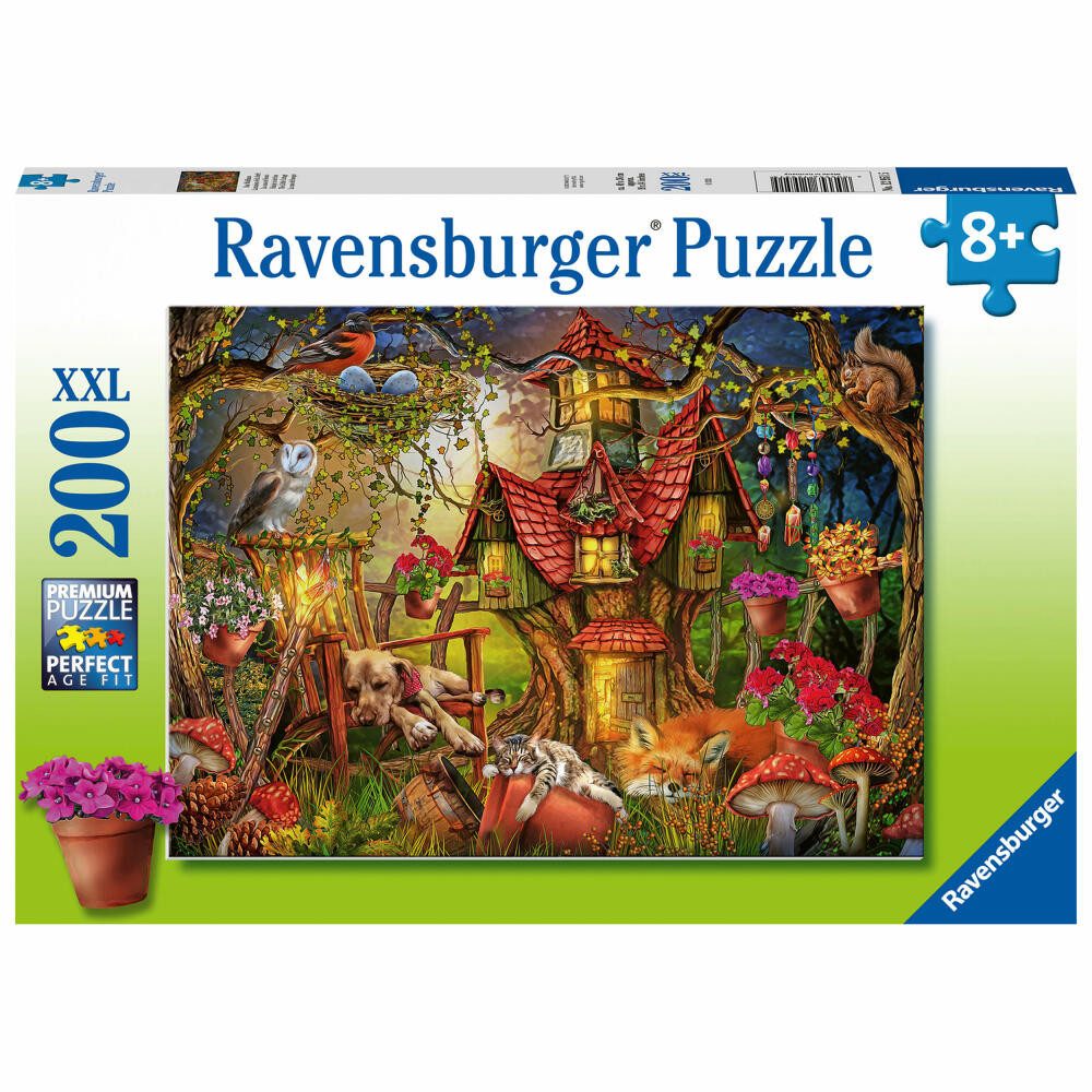 Ravensburger Puzzle Das Waldhaus 200 Teile XXL, Puzzleteile