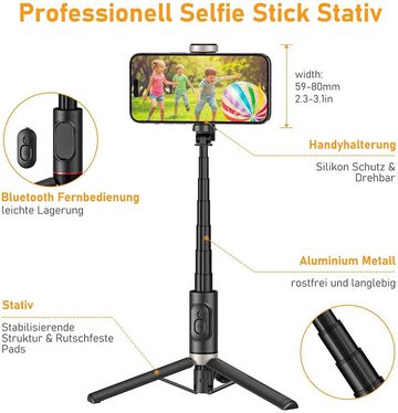 Bifurcation Selfie-Stick mit Fernbedienung, Aluminium-Selfie-Stick-Stativ, 3-in-1 Dreibeinstativ