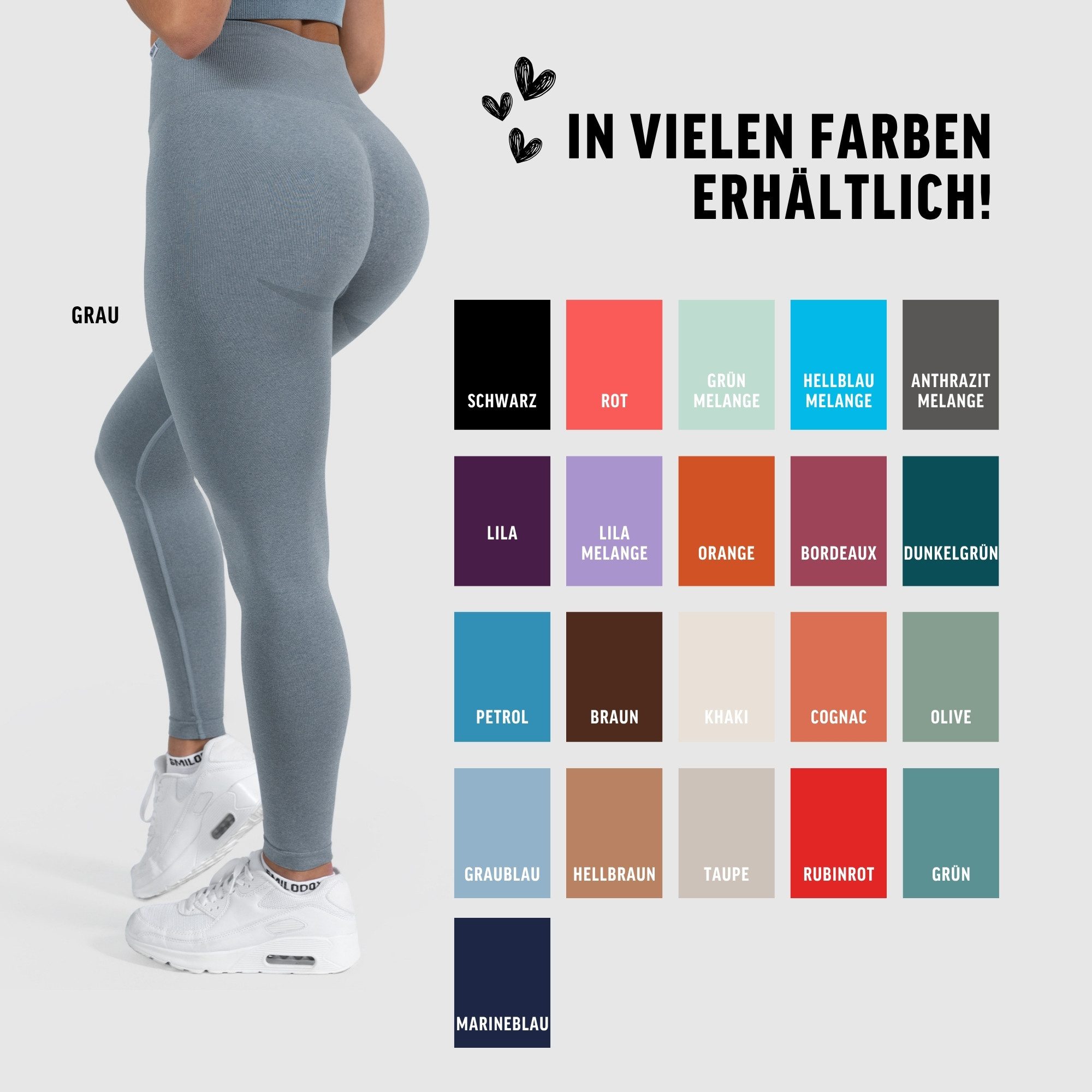 Smilodox Leggings Amaze Pro mit Scrunch-Effekt, High Waist V-Shape Sport & Yogahose Seamless Push Up Booty Fitnesshose Blickdicht Yoga Gym Figurformend – Bild 4 von 5
