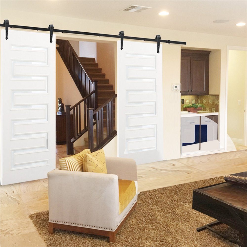 Yaheetech Schiebetür, 366 cm Schiebetürsystem, Laufschiene
