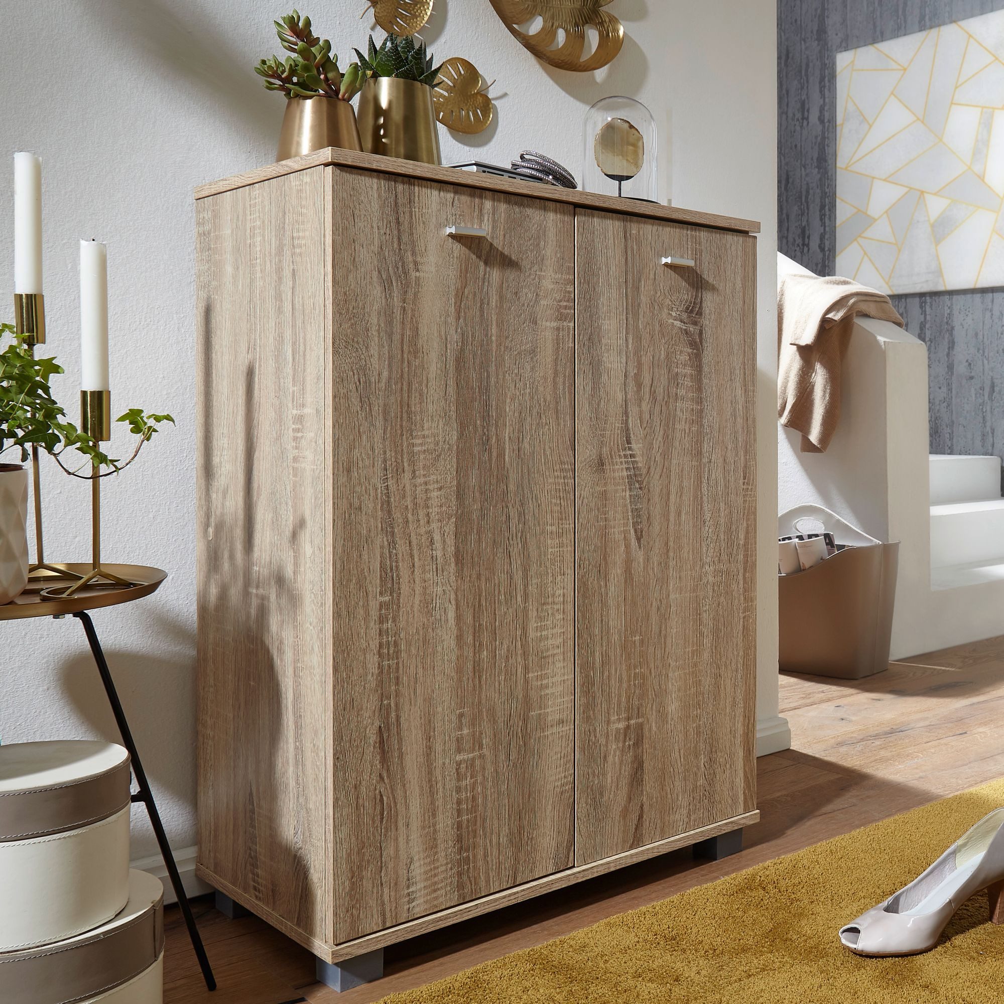 FINEBUY Schuhschrank SuVa2372_1 (Sonoma 60x90x35 cm, günstig online kaufen