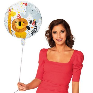 Boland Luftballon Party Kindergeburtstag Helium Folienballon Safari, Ballon zur Befüllung mit Gas - für Mottoparty & Event