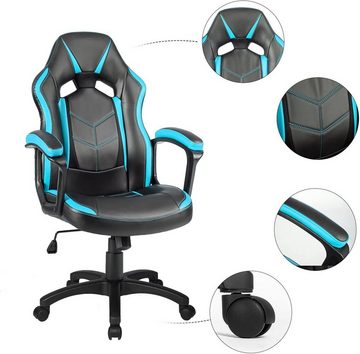 Merax Gaming Chair Future I Bürostuhl Gamer Ergonomischer Stuhl, Einstellbarer Neigungswinkel, Schreibtischstuhl, höhenverstellbar