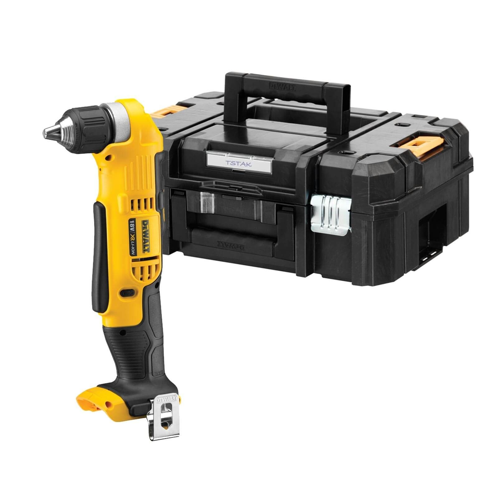 DeWalt Akku-Winkelbohrmaschine DCD740NT-XJ Akku-Winkelbohrmaschine 360  Watt, 18V, (Basisversion (ohne Akku & Netzteil), max. Bohrleistung 28/10mm, T  STAK-Box, Zweigang-Getriebe mit optimal abgestimmtem Drehzahl- /  Drehmomentverhältnis