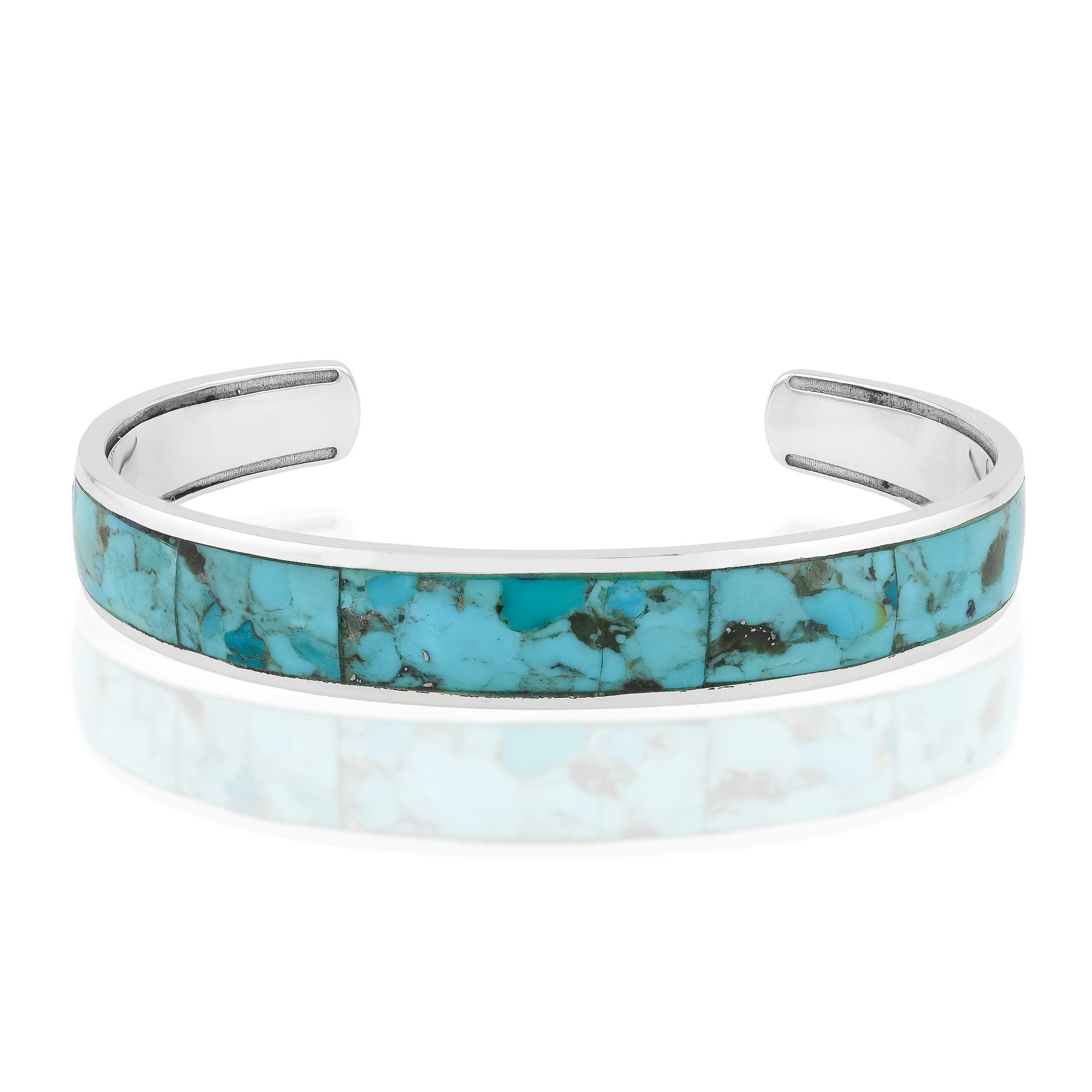Cavill Silberarmband 3,90 ct Kingman Mohave Türkis Armband, oxidiertes 925 Silber (1-tlg)