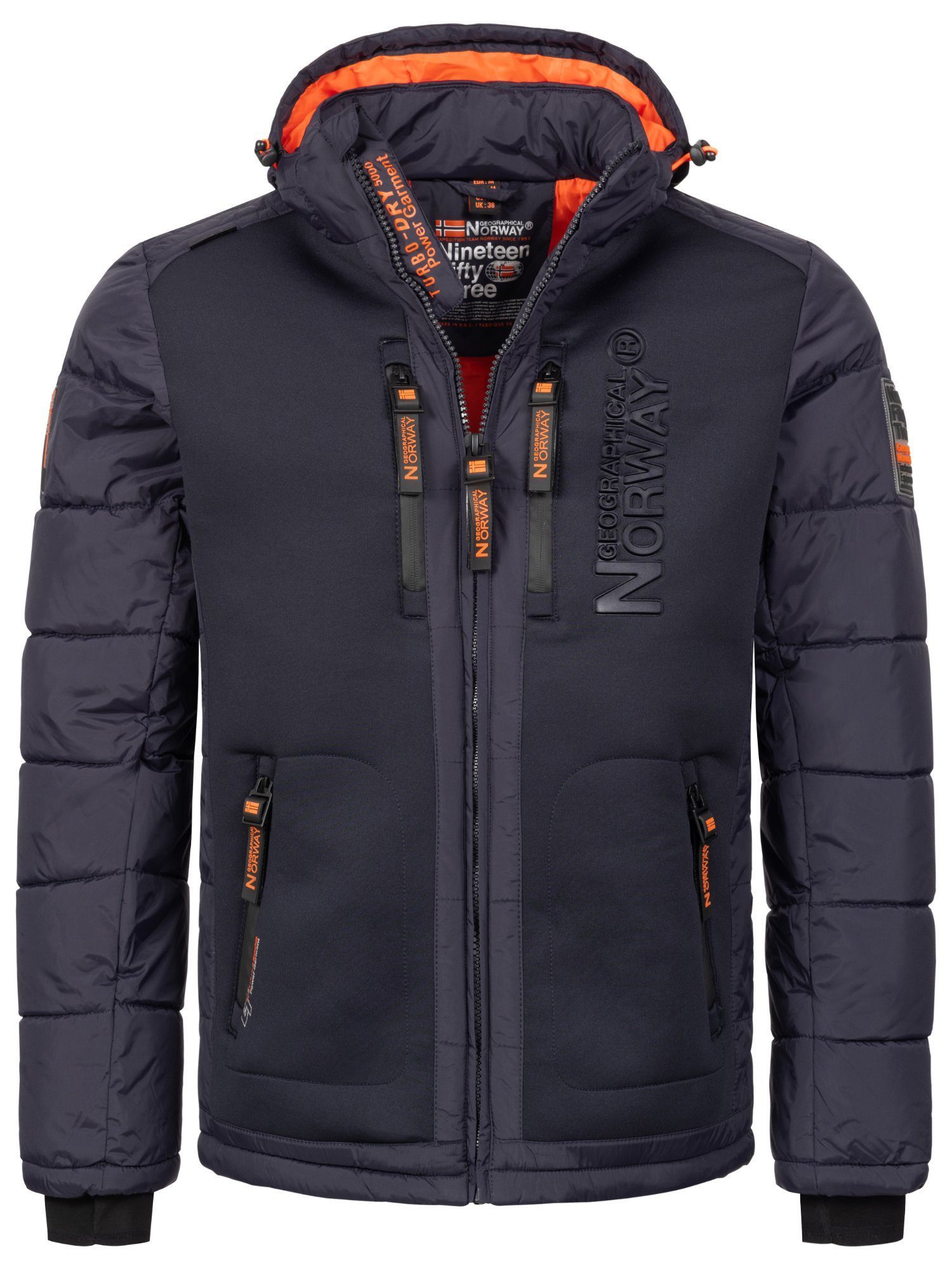 Geographical Norway Winterjacke Herren Hochwertige Outdoorjacke Kapuzenjacke Parka