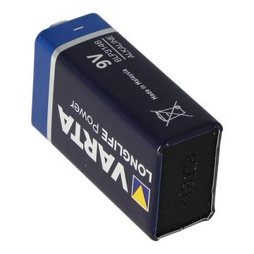 VARTA Varta Longlife Power (ehem. High Energy) 9-Volt Block Batterie 1 Stüc Batterie, (9,0 V)