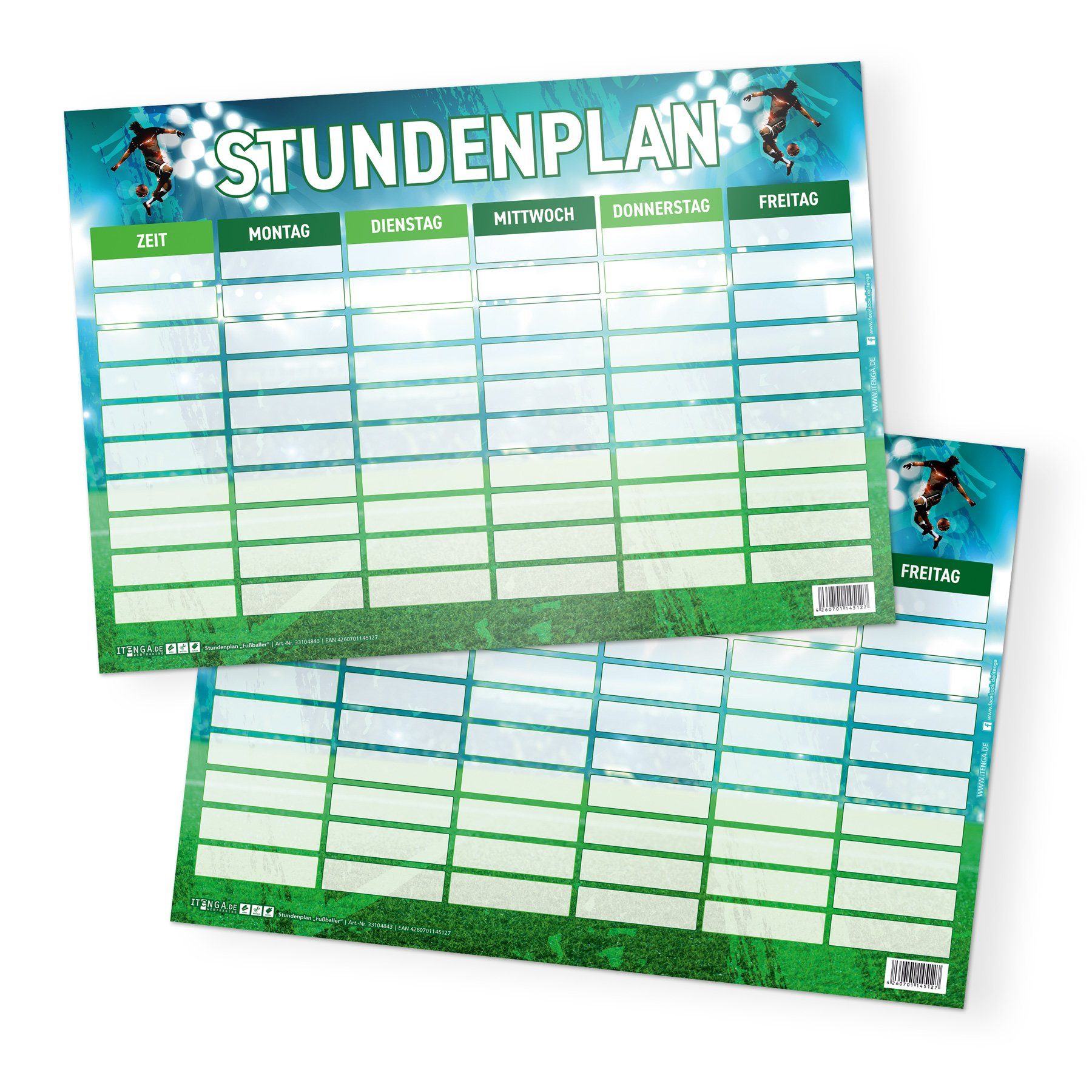 itenga Schülerkalender itenga Stundenplan Fußball DIN A4 einseitig abwischbar