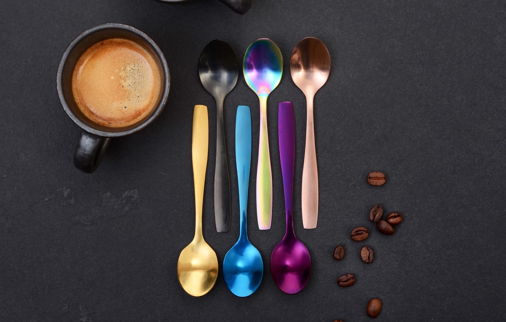 GRÄWE Espressolöffel (6 Stück), GRÄWE Espressolöffel Serie Königstein, 6 Stück, bunt