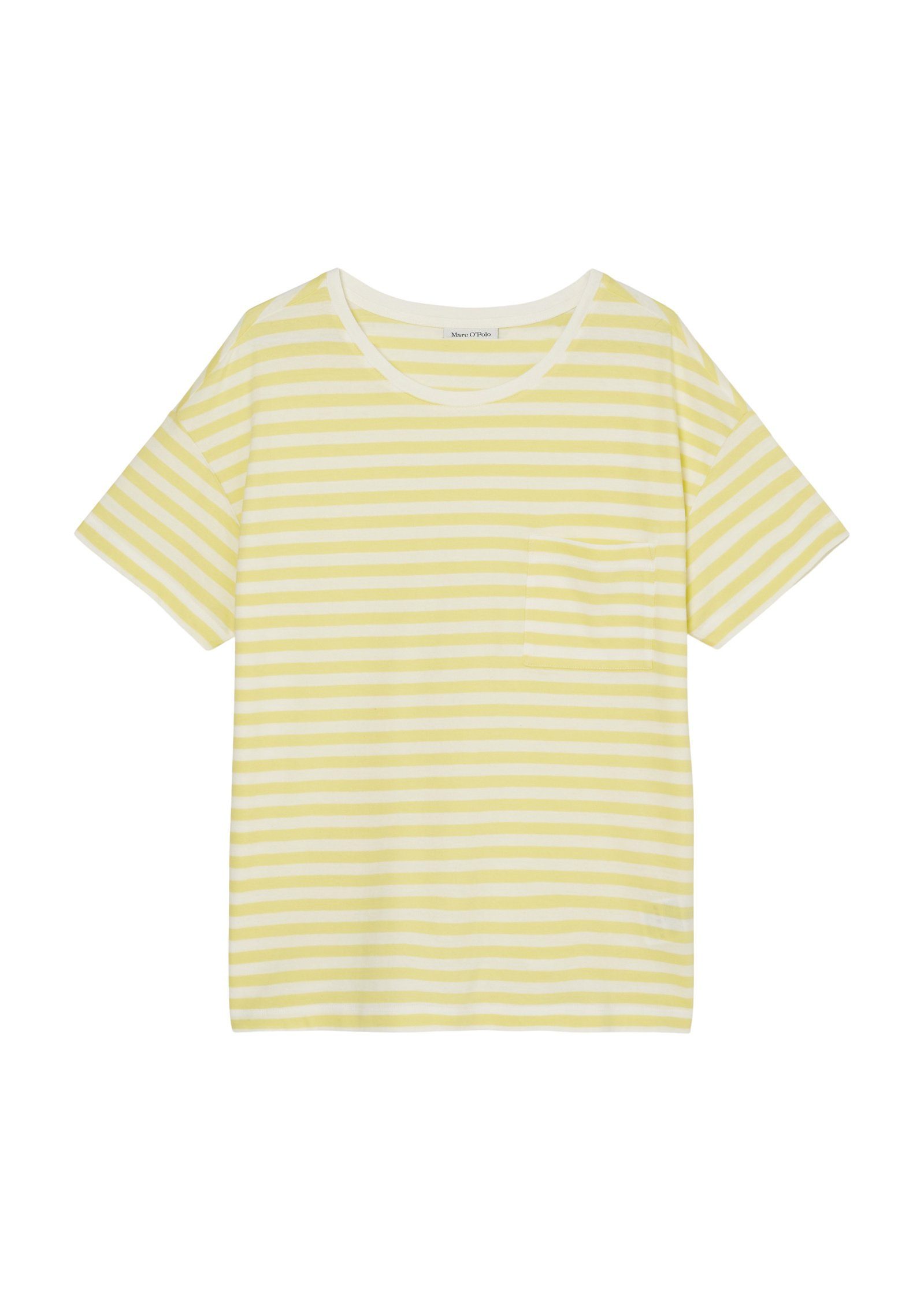 aus Jersey softem Marc O'Polo T-Shirt Single DENIM gelb