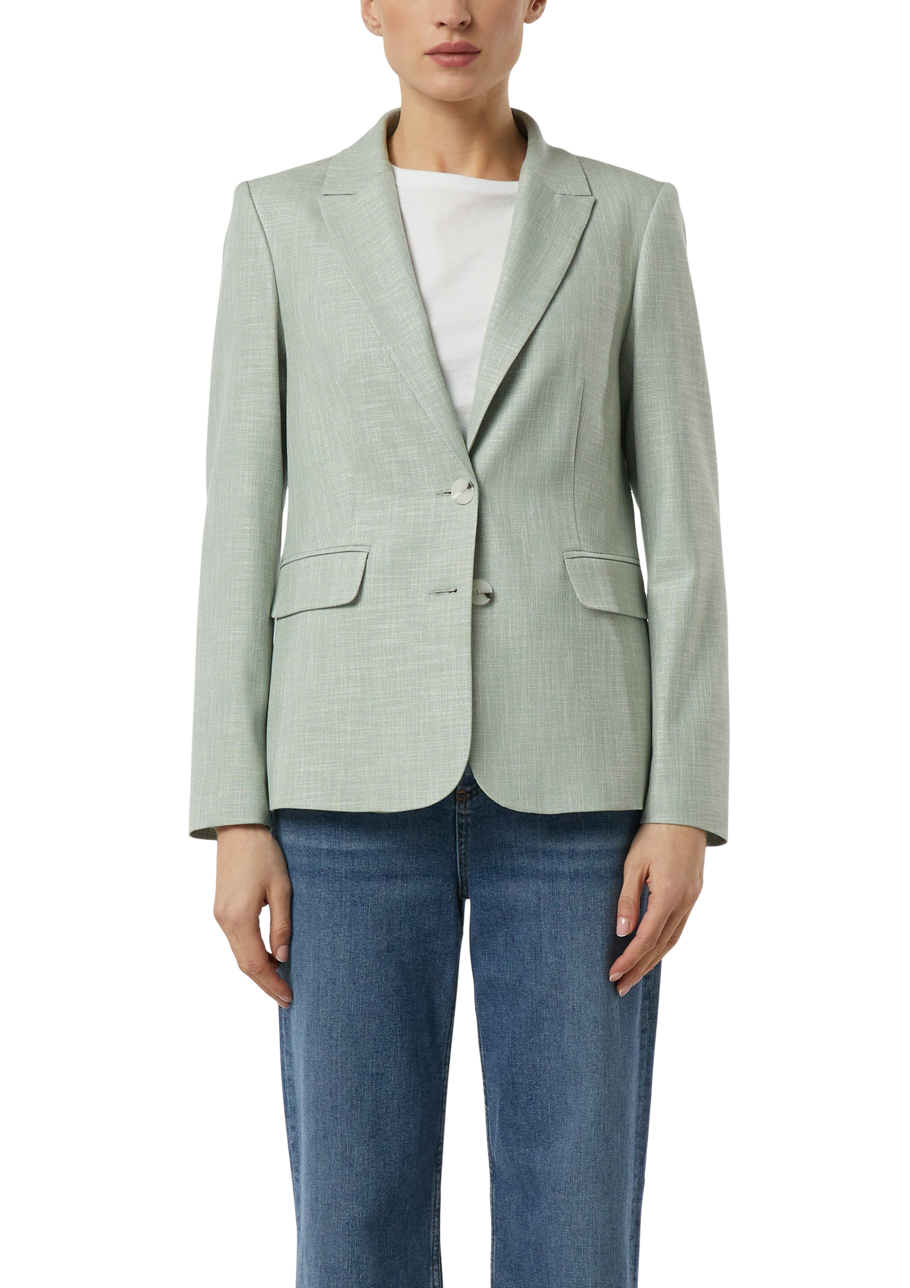 comma Blusenblazer mit Viskose und in melierter Optik günstig online kaufen