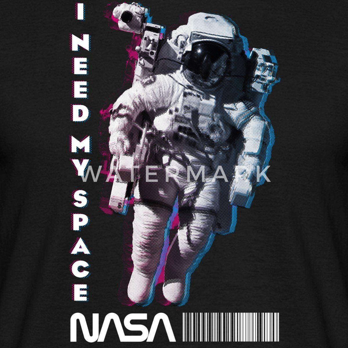 Spreadshirt T-Shirt NASA Astronaut Mit Witzigem Spruch I Need My Space Männer T-Shirt (1-tlg)