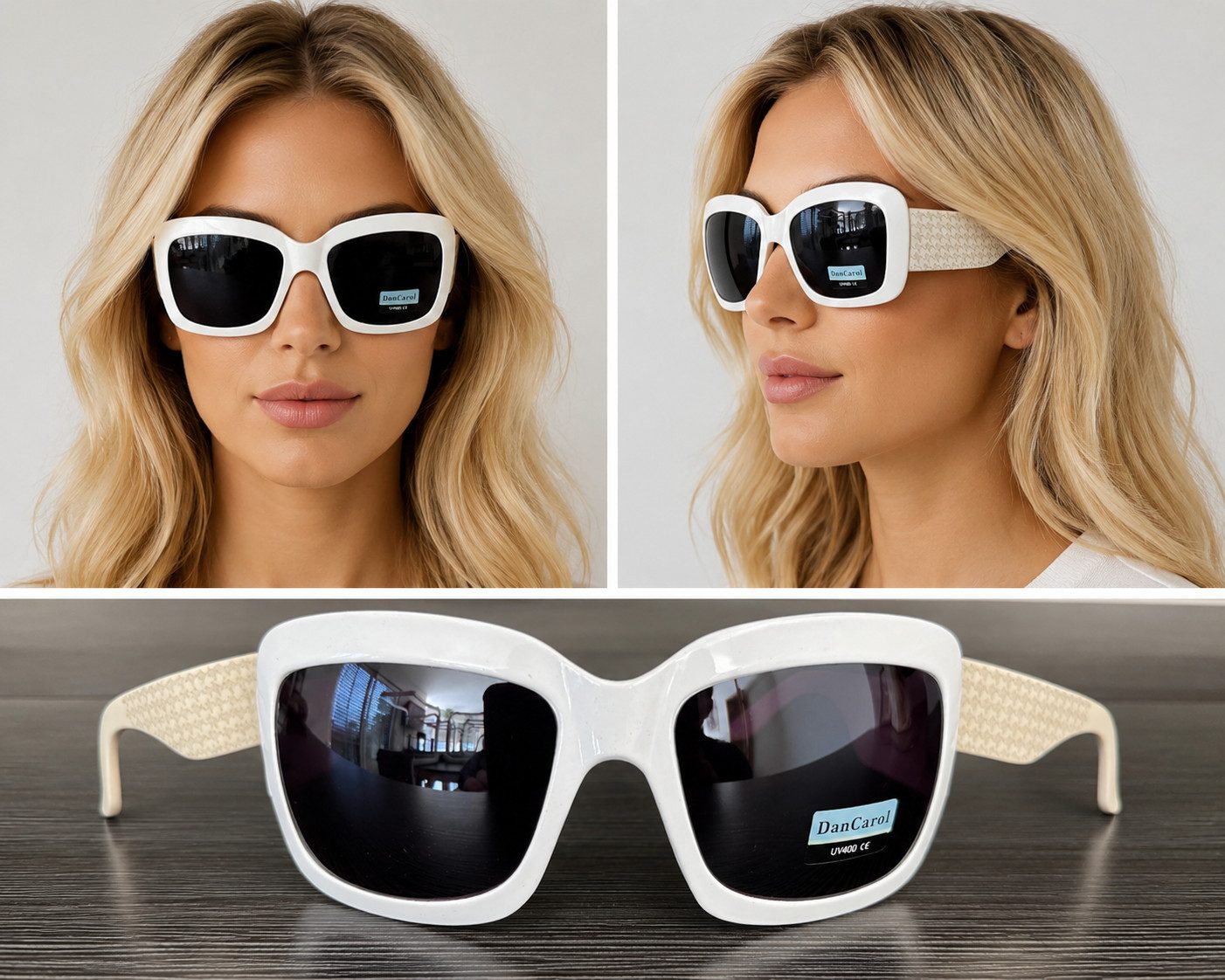 DanCarol Sonnenbrille DC-226-Modische Sonnenbrille-für Damen, mit großen Gläsern