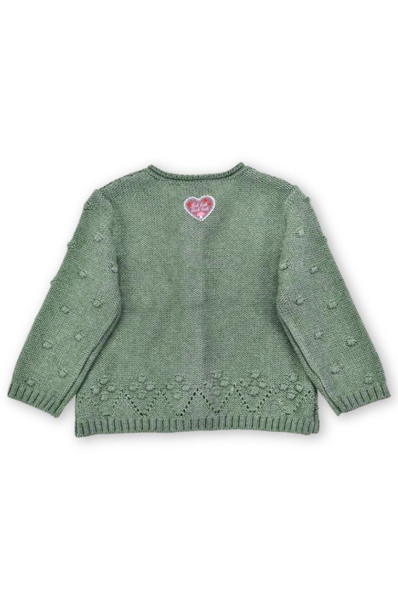 BONDI Trachtenkleid Strickjacke Baby/Kleinkind - HERZILEIN - salbei – Bild 3 von 5