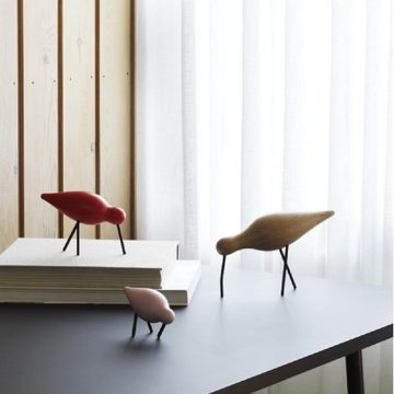 Normann Copenhagen Skulptur Holzvogel Shorebird Rose (Klein)