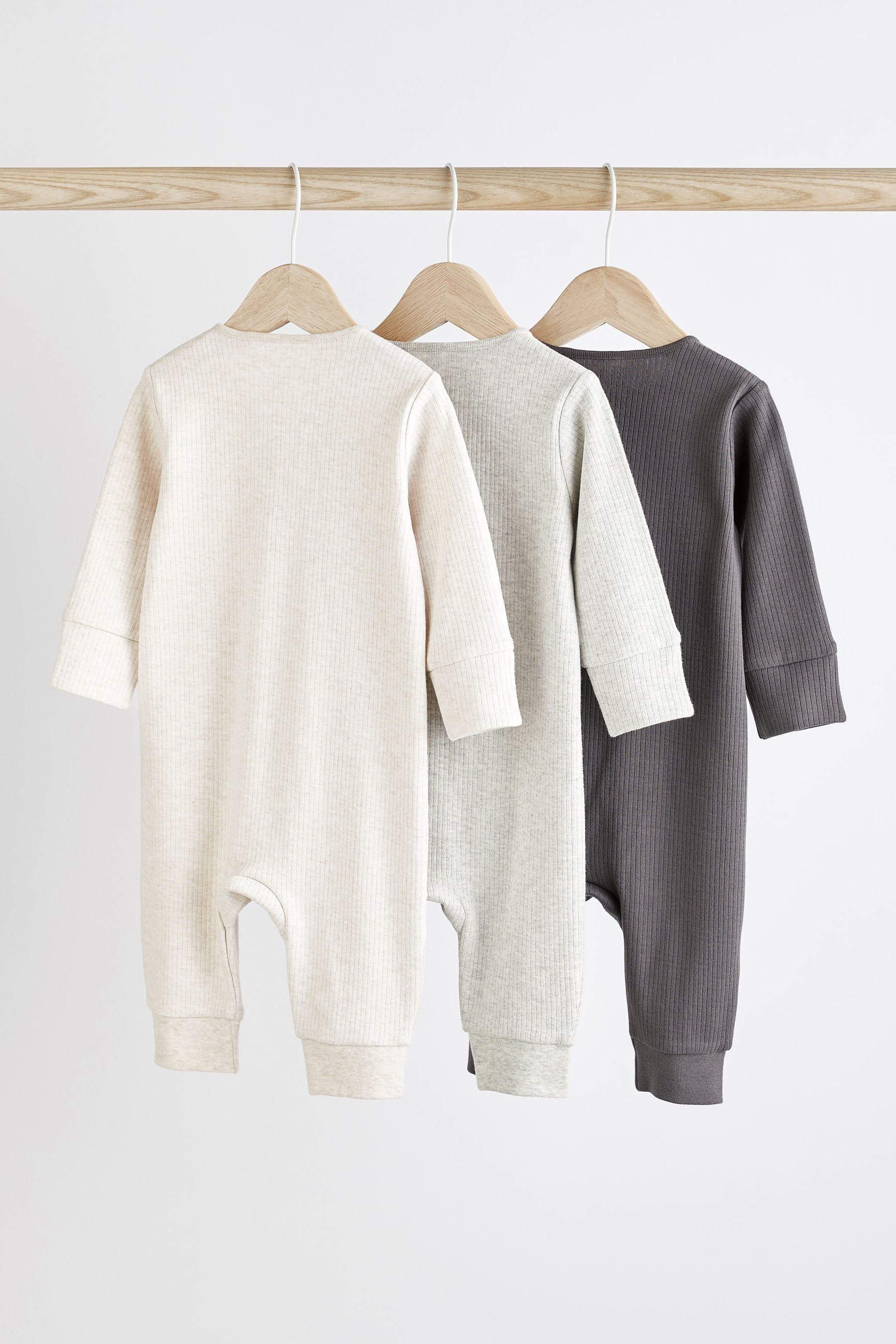 Next Schlafoverall 3er-Pack fußlose Baby-Schlafanzüge mit 2-Wege-RV (3-tlg)