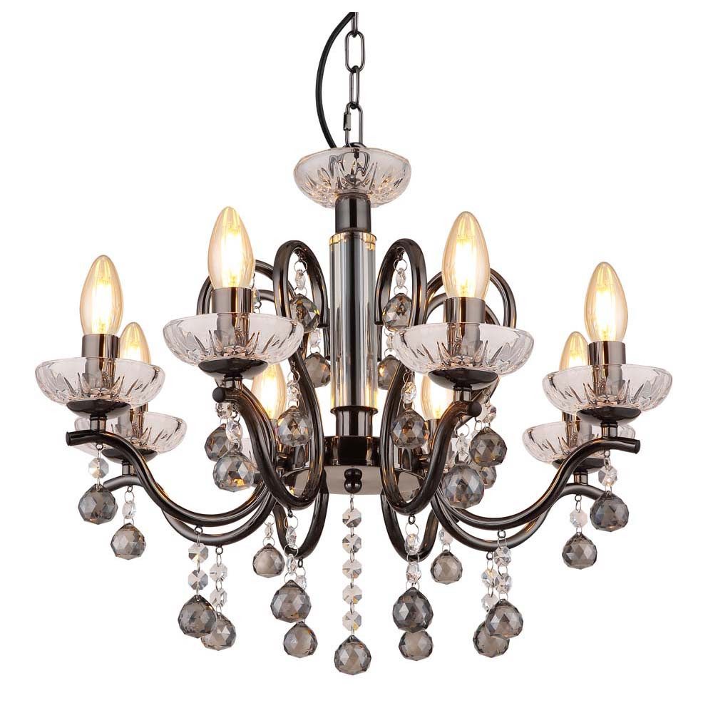 GLOBO LIGHTING Kronleuchter, Leuchtmittel nicht inklusive, Kronleuchter Pendelleuchte Deckenlampe Hängelampe Glaskristalle