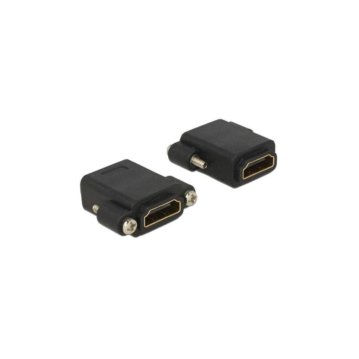 Delock Adapter High Speed HDMI Buchse > HDMI Buchse zum Einbau Computer-Kabel, HDMI-A, HDMI