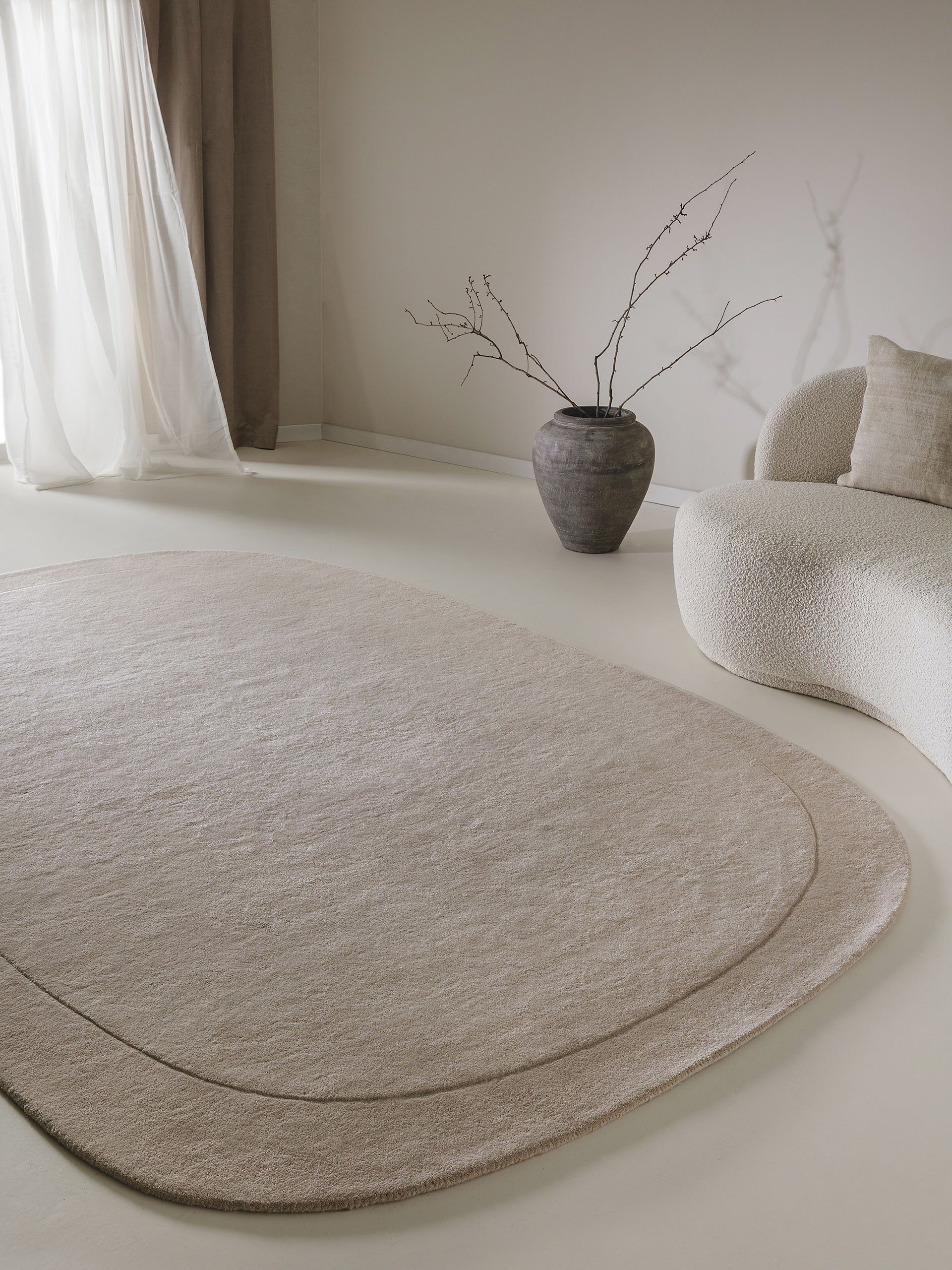 benuta Wollteppich Shape, Sonderform, Höhe: 6 mm, 100% Wolle, Teppich Wohnz günstig online kaufen