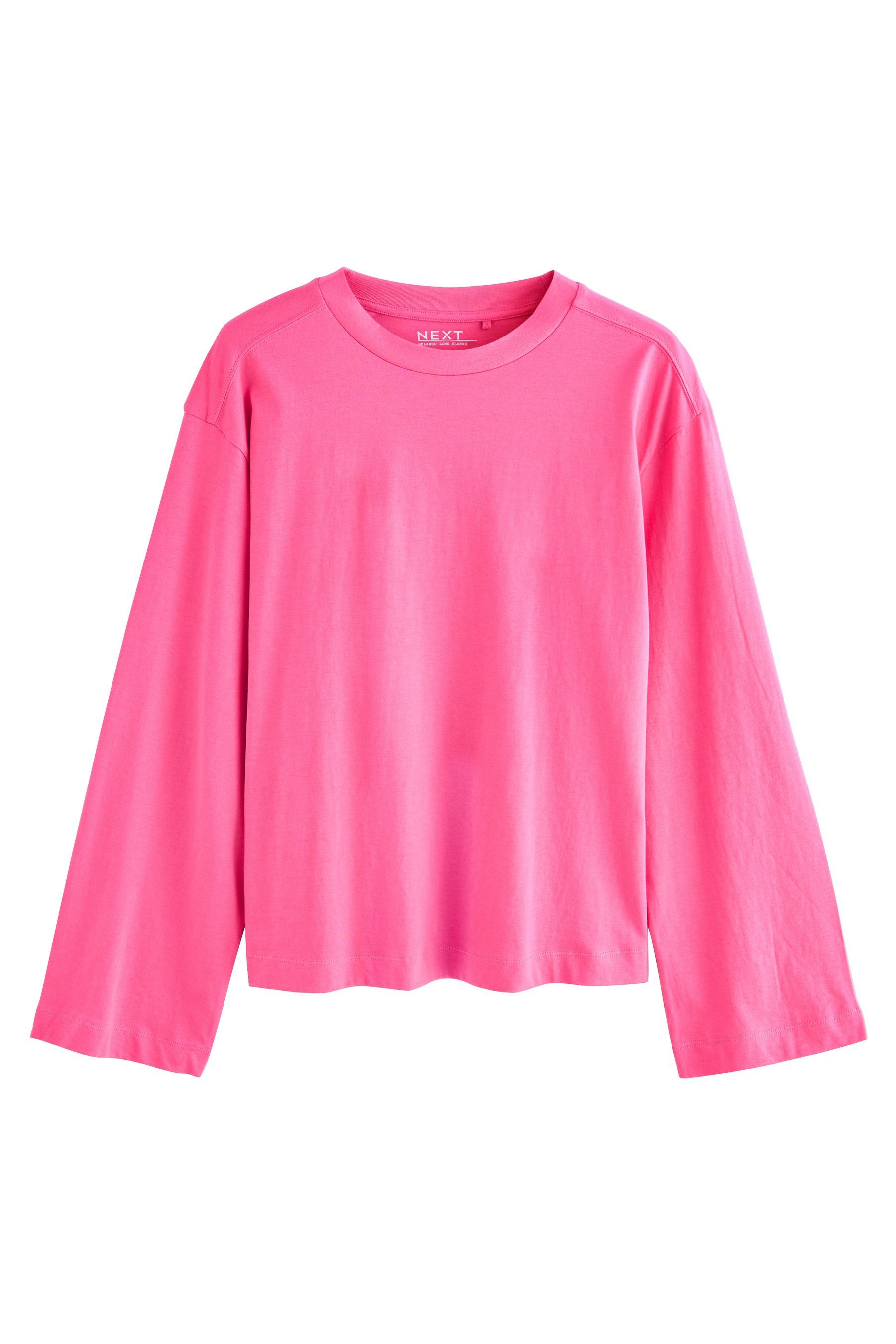 Next Langarmshirt Relaxed Fit Langarmshirt mit Rundhalsausschnitt (1-tlg) günstig online kaufen