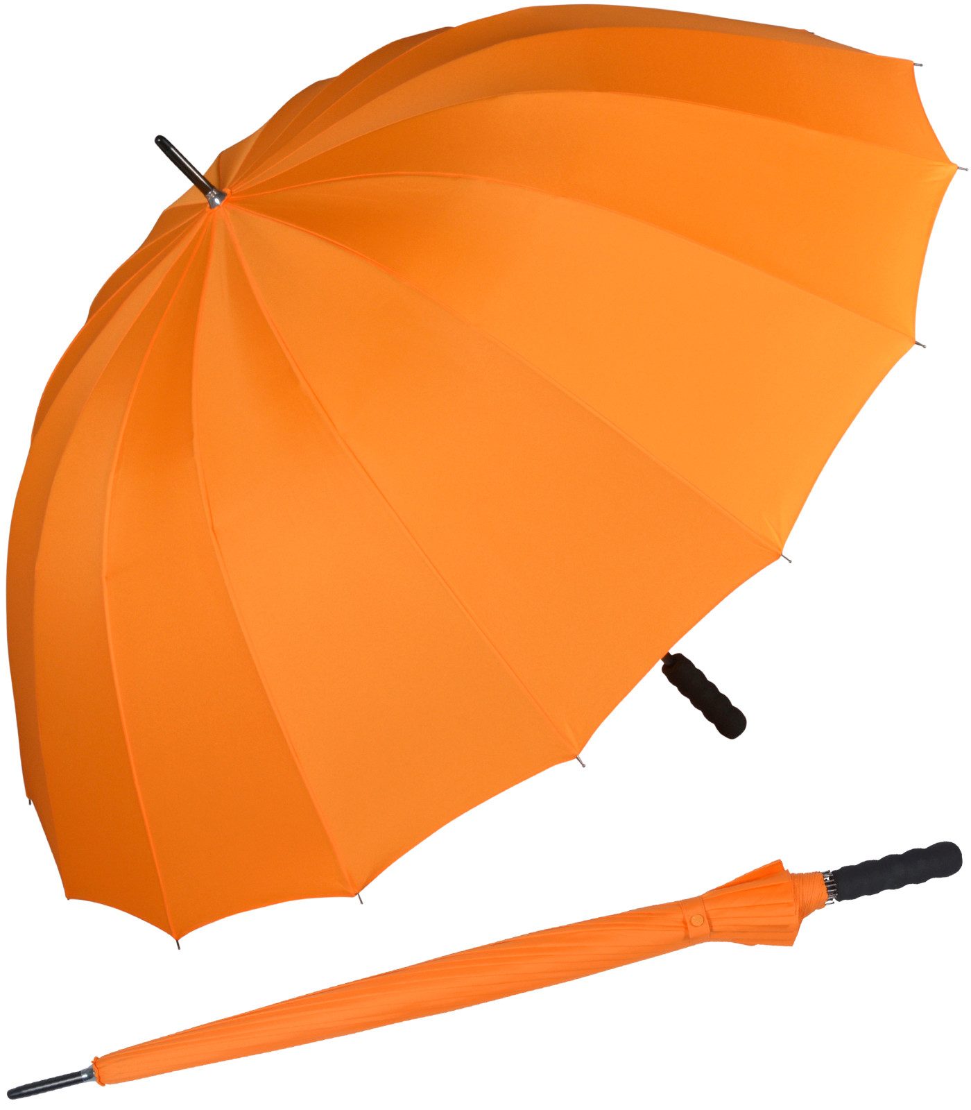 iX-brella Stockregenschirm XXL 130 cm Durchmesser Golf-Partnerschirm, 16-teiliges Dach, mit leichtem Fiberglasgestell