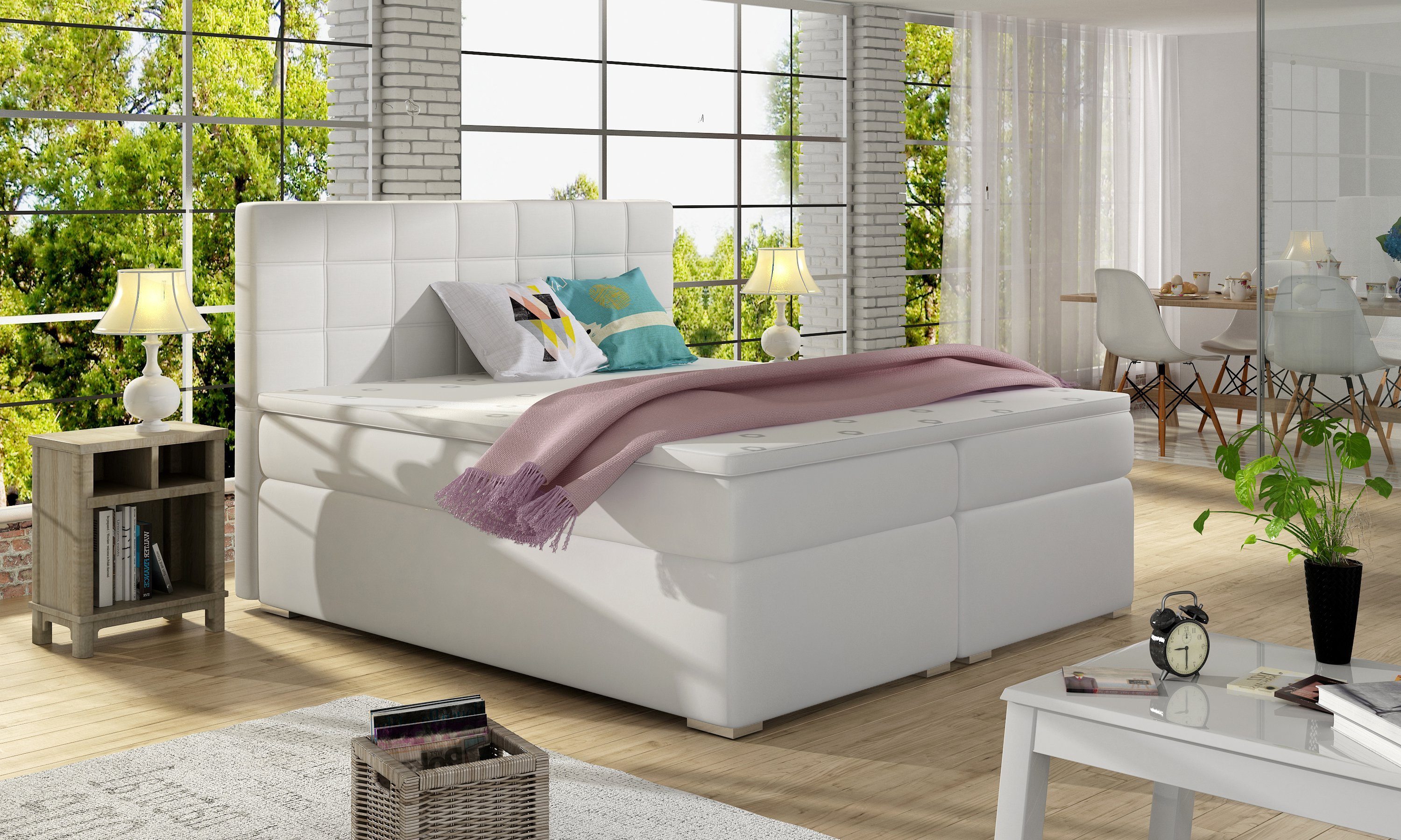 Best for Home Boxspringbett Alice mit Bettkasten Bonellfederkern inkl. 4 cm günstig online kaufen