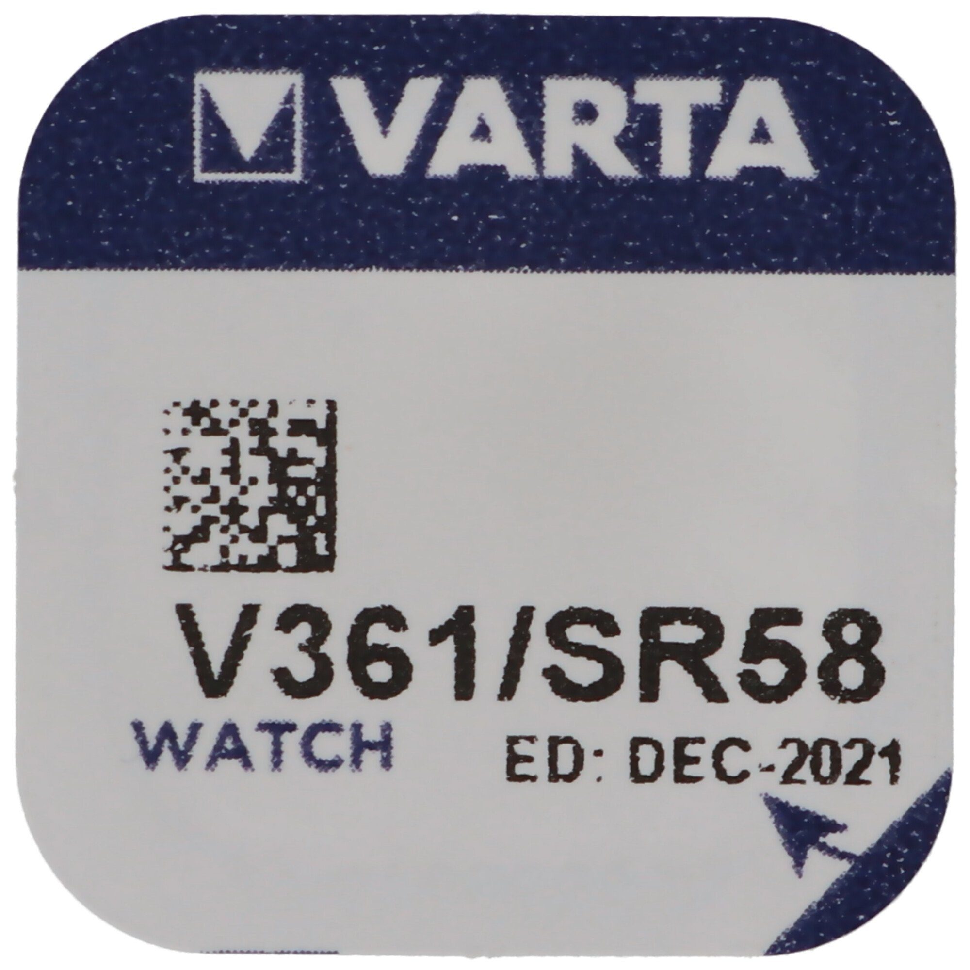 VARTA 361, Varta V361, etc. SR58 Knopfzelle, (1,6 V) Uhren Knopfzelle für SR721W