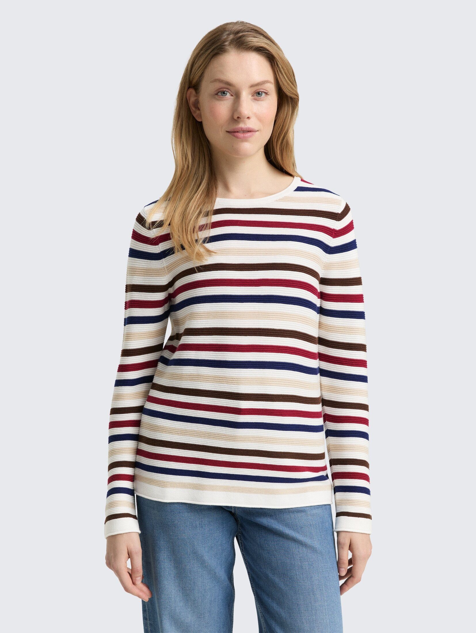 TOM TAILOR Strickpullover Pullover & Strickjacken Strickpullover aus Bio-Ba günstig online kaufen