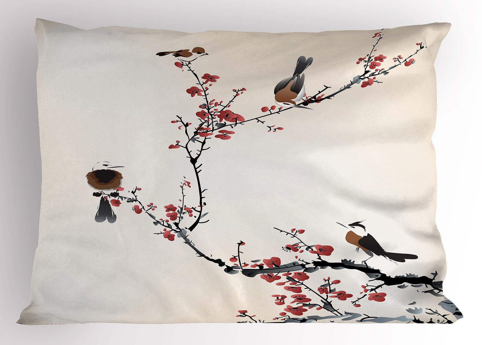 Kissenbezüge Dekorativer Standard King Gedruckter Stück), Abakuhaus (1 Illustration Oriental Kissenbezug, Size Baum