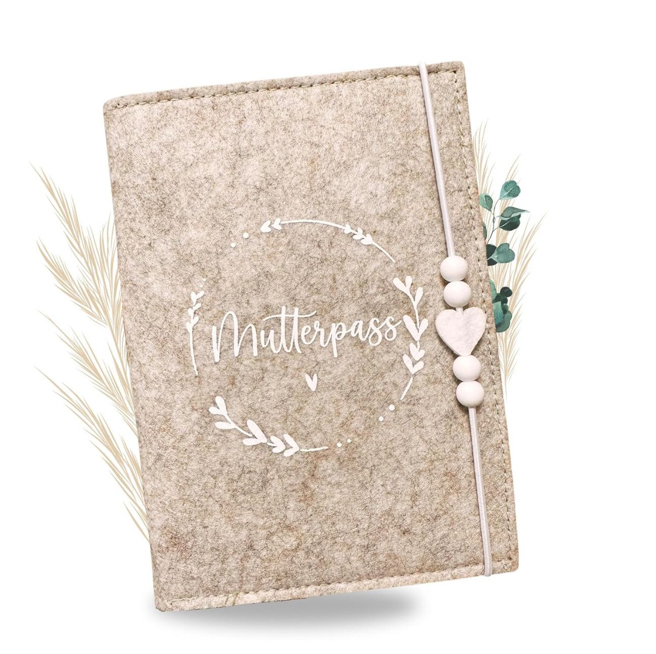 Malino Mutterpass-Hülle Mutterpasshülle Beige, Schutzhülle für Mutterpass, Mutterpass-Hülle