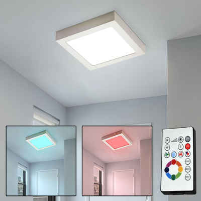 EGLO LED Panel, LED-Leuchtmittel fest verbaut, Warmweiß, Farbwechsel, Deckenpanel Farbwechsel Wohnzimmerleuchte Decke LED Deckenleuchte mit