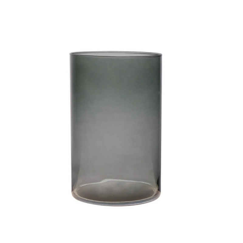 Hakbijl Glass Deko-Glas, Grau H:19cm D:14cm Glas