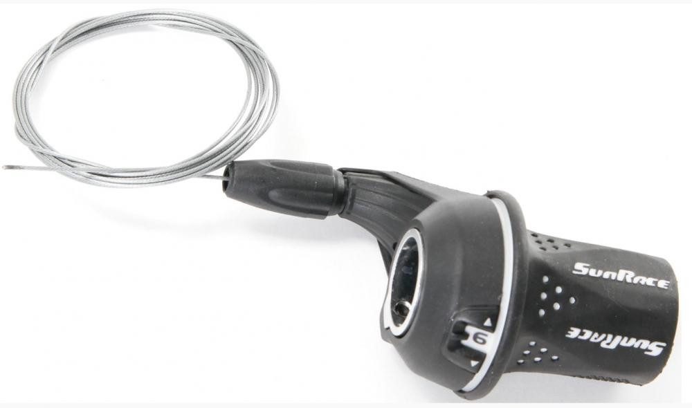 SunRace Schalthebel SUNRACE TSM21 Drehgriffschalter rechts 6-fach schwarz-grau mit Ganganz