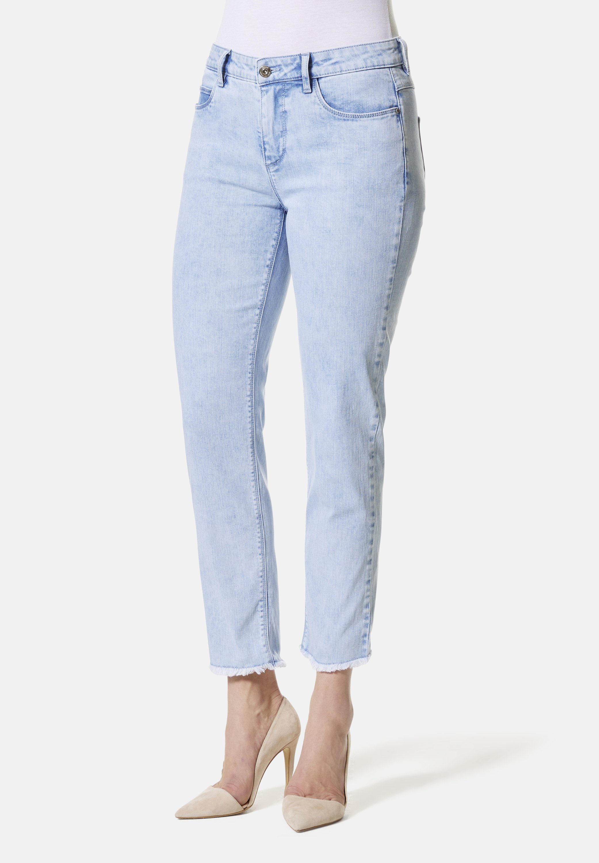 STOOKER WOMEN 5-Pocket-Jeans Zermatt Fashion Straight Fit light blue acid