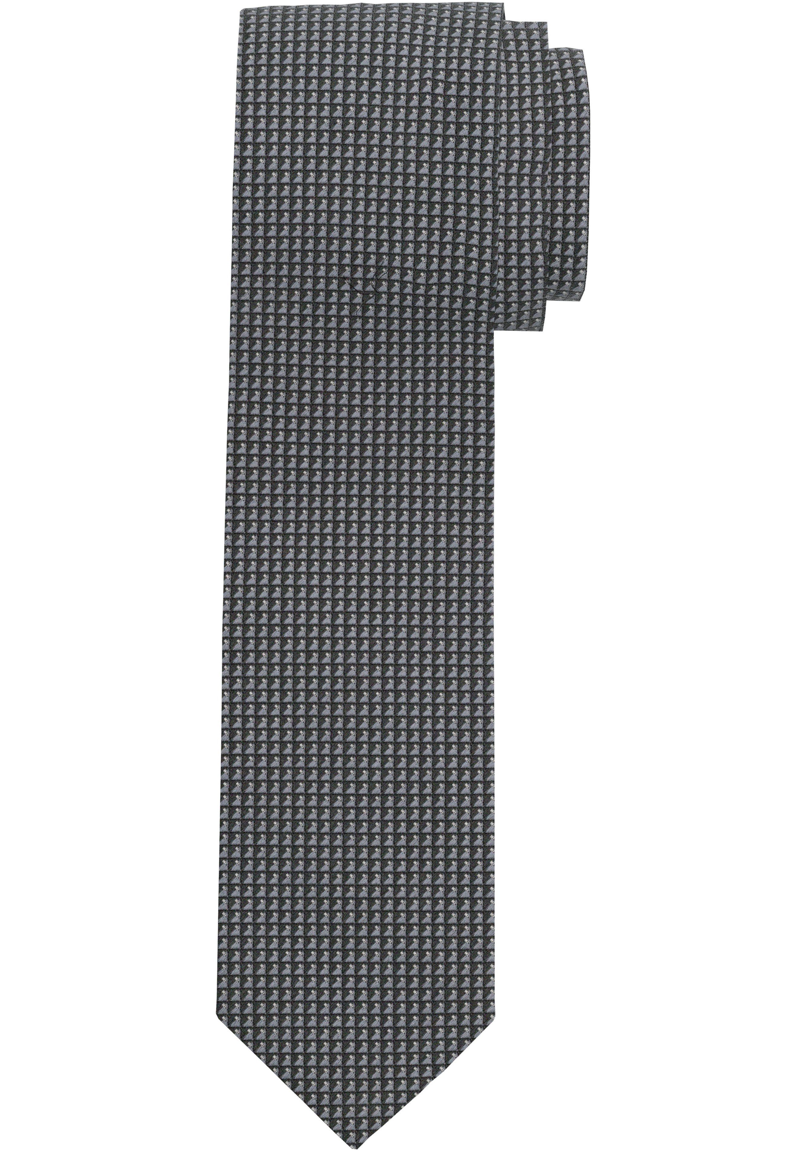 Strukturierte Krawatte grau Krawatte OLYMP