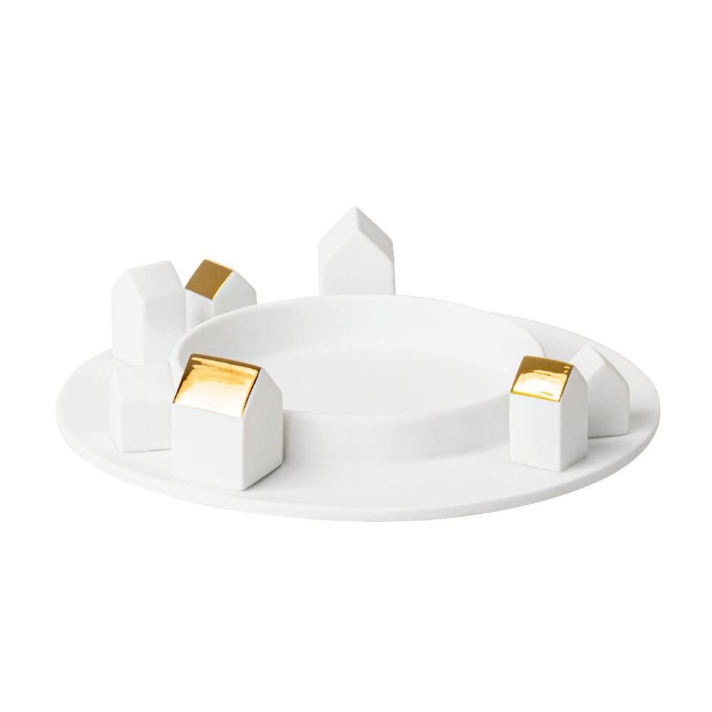 Räder Windlicht Design Windlicht Blockkerzenhalter Lichterdorf günstig online kaufen