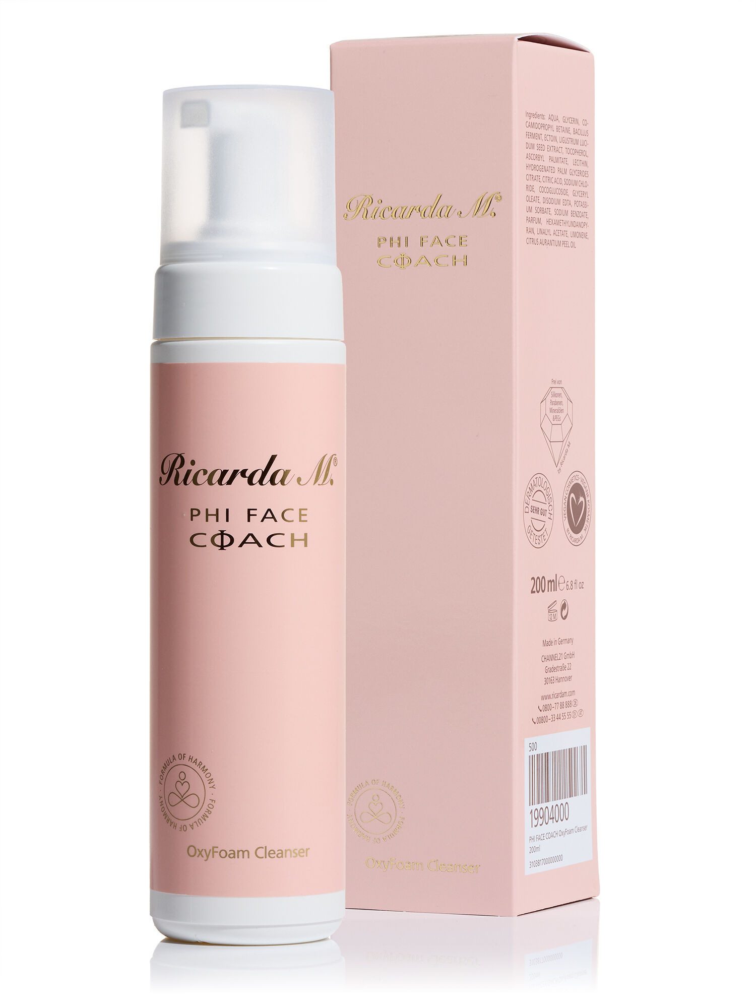 Ricarda M. Feuchtigkeitscreme PHI FACE COACH OxyFoam Cleanser, 1-tlg., für strahlende Haut & Anti-Aging-Effekt, vegan & sanft