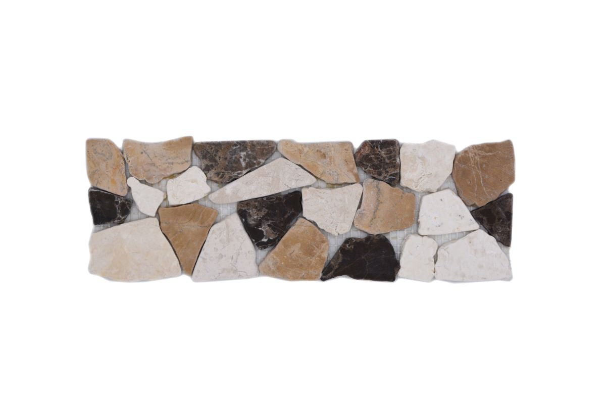 Mosani Fliesen-Bordüre Marmor Bordüre Bordüre creme beige braun bordüre