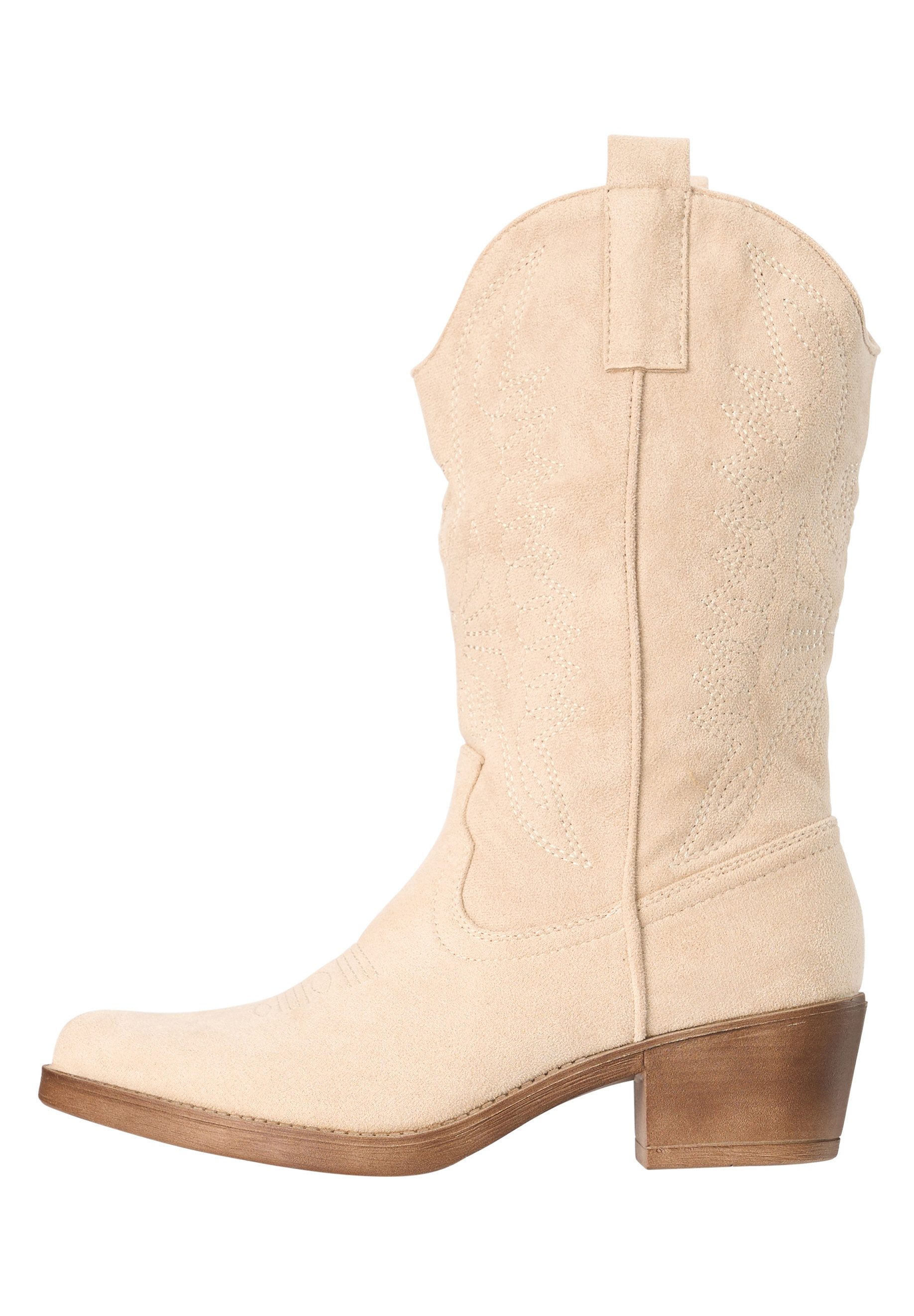 Salinyang Cowboy Boots Damen mit Stickerei & Blockabsatz Western Stiefel Cowboystiefel