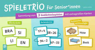 Verlag an der Ruhr Spiel, Spieletrio für Senioren und Seniorinnen