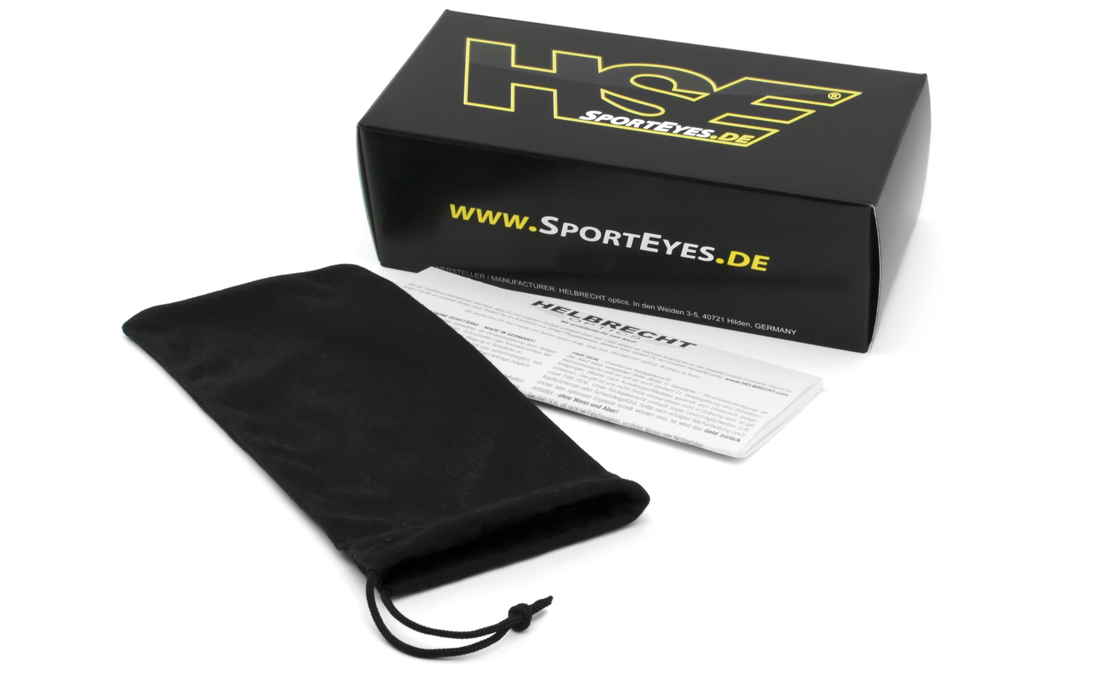 SportEyes HSE AIR-STREAM, Sportbrille Kunststoff-Sicherheitsglas durch Steinschlagbeständig -