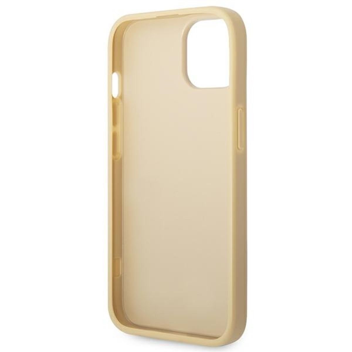 Guess Handyhülle Guess Hard Case Glitter Script Collection Apple iPhone 14 Plus Case Schutzhülle Gold