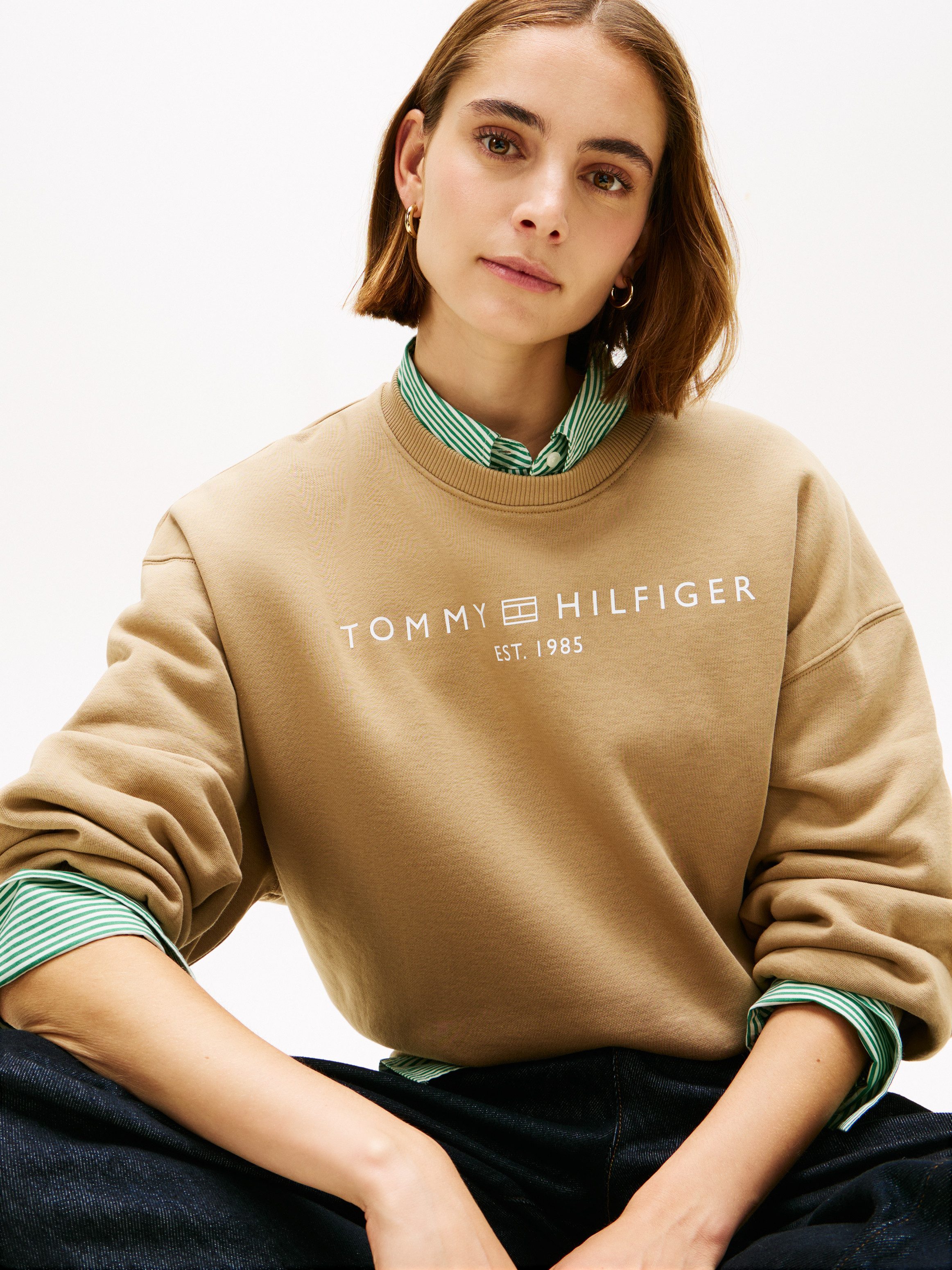 Tommy Hilfiger Sweatshirt CORP LOGO MDRN SWTSRT Baumwollmischung günstig online kaufen