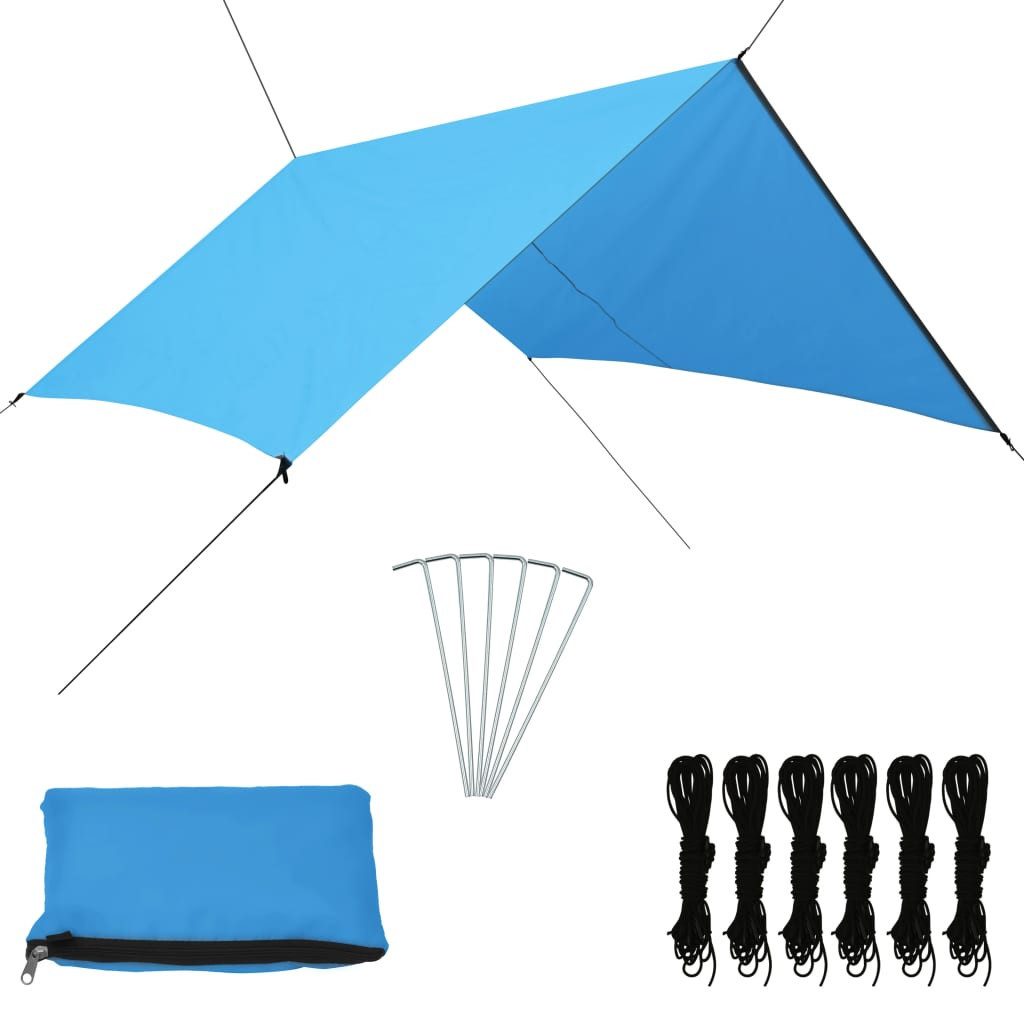 vidaXL Tarp-Zelt Outdoor-Tarp 3x2,85 m Blau, (1 tlg)