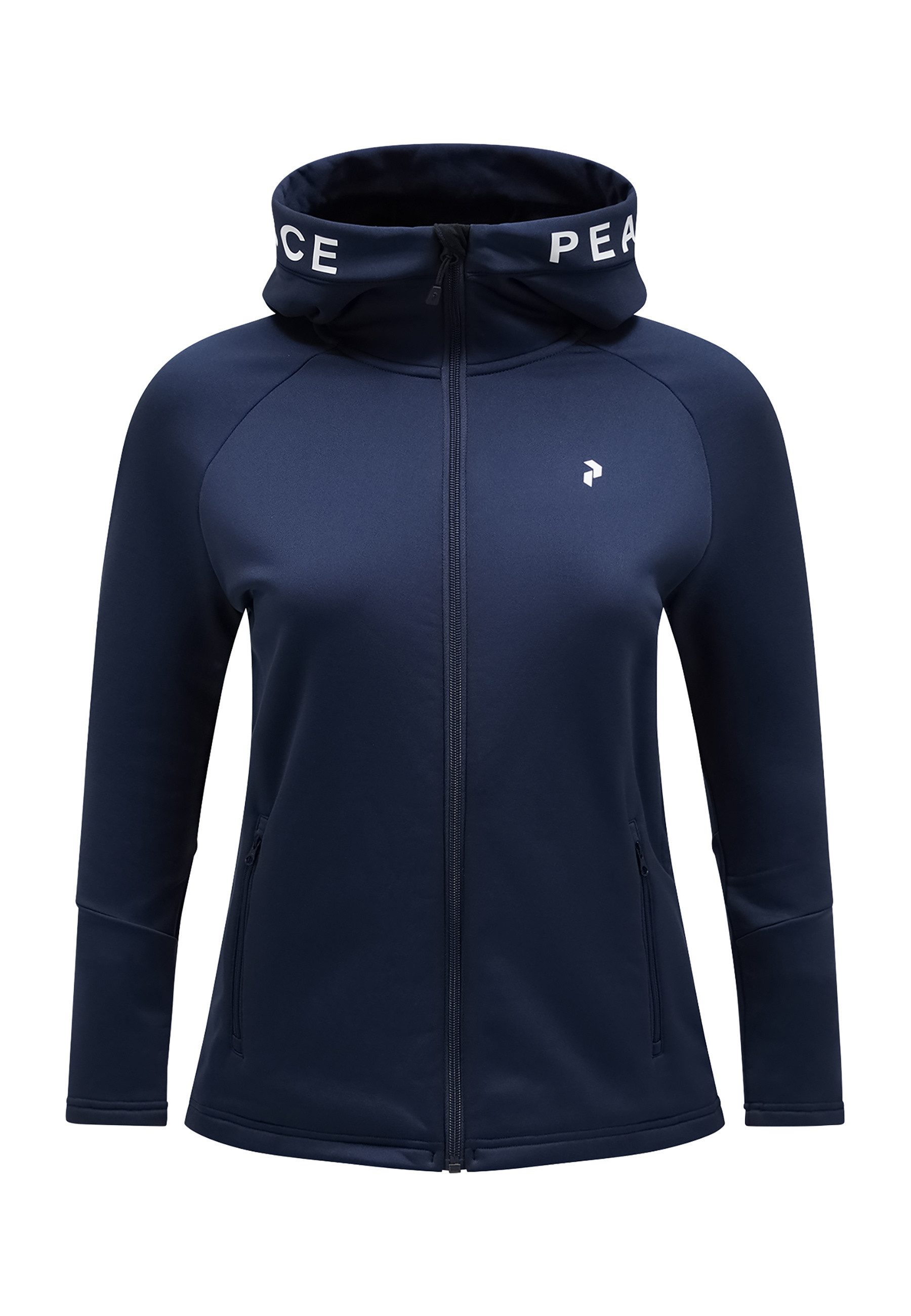 Peak Performance Fleecejacke W Rider Zip Hood mit Label-Applikationen